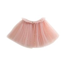 宝宝网纱半身裙 春装新款女童童装儿童钉珠短裙子qz4552(90 灰粉色)