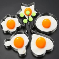 创意不锈钢煎蛋器爱心型煎蛋模具心形模型煎蛋圈煎鸡蛋蒸荷包磨具(5个装)