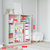 可比熊实木儿童书架收纳柜书柜绘本架宝宝玩具分类收纳架家用储物(粉红色)