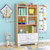 简约儿童书柜实木落地书架家用玩具置物架简易学生收纳储物柜子(5层80长带门浅胡桃【送货到家】)