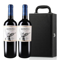 蒙特斯 智利红酒Montes 蒙特斯经典梅洛红葡萄酒 原瓶原装进口 750ml(双瓶礼盒 木塞)