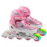 乐士（ENPEX）MS168新款直排溜冰鞋(粉红色 32-35)