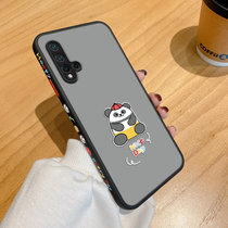 绿赐魔方熊猫系列华为nova5手机壳华为nova6(5G)侧边卡通镜头全包nova6se硅胶防摔保护魔方熊猫-白色华为n(华为nova5 魔方熊猫-黑色)