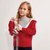 巴拉巴拉女童毛衣2018新款冬季儿童毛衫中大童针织衫洋气流苏女孩(170cm 红白色调0461)