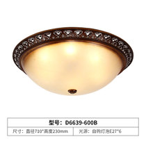 欧式吸顶灯圆形LED灯创意个性节能美式过道阳台走廊家居灯欧式灯(D6639-600B)