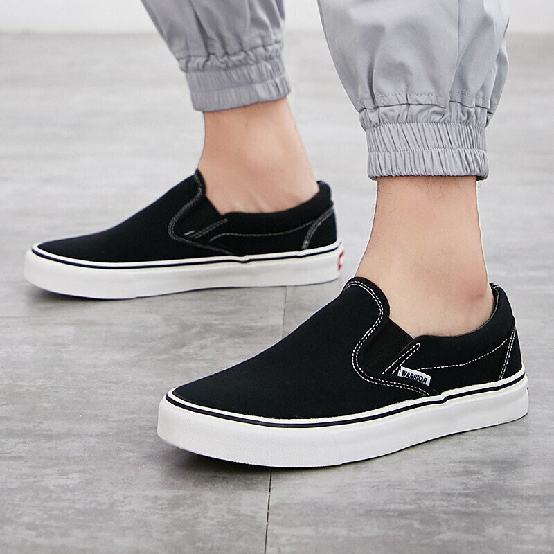 回力低帮帆布鞋男士经典百搭板鞋耐磨防滑底休闲运动鞋40黑国美超市