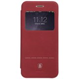 倍思Iphone6s Plus手机壳5.5英寸 6P/6SP手机壳翻盖皮套保护套 酒红色