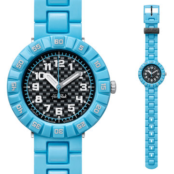 斯沃琪swatch手表 飞菲童表系列 石英儿童手表 正蓝zfcsp019
