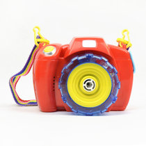 爱亲亲 泡泡相机玩具 带音乐吹泡泡水玩具泡泡机(红色)