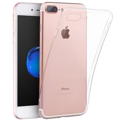 优加 iPhone7plus/苹果7plus钢化膜手机保护套透明TPU软壳(5.5英寸)