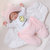 新生婴儿抱被秋冬加厚宝宝包被母婴用品纯棉婴儿用品新生婴儿睡袋(80x85cm 羊羔绒襁褓粉色秋冬加厚(夹棉层))