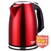SKG 不锈钢防干烧电热水壶SF1042 （中国红1.8L）