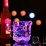 七彩发光鱼杯遇水变色夜光杯生日酒吧啤酒杯发光塑料杯(默认 发光鱼杯【1个】280毫升)