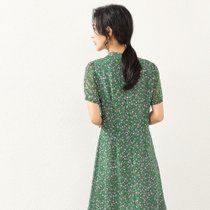 碎花气质连衣裙(绿色 160/84A)