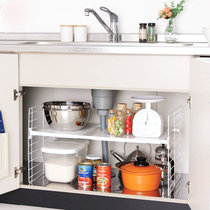 爱丽思IRIS 厨房多功能可伸缩置物架水槽下带隔板收纳架(USD-1)