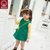 优贝宜 童装女童背心裙 加厚冬季款 女孩冬装裙子 儿童无袖连衣裙(120cm 绿色)