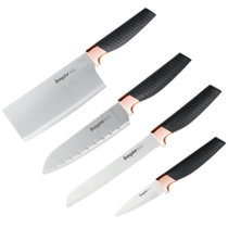 拜格(BAYCO) 家用刀具套装 不锈钢切菜刀料理刀水果刀面包刀四件套(默认 默认)