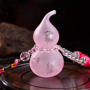 嘉贝艾汽车挂件饰品车内保平安符水晶车饰用品琉璃貔貅香水葫芦车挂