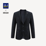 HLA/海澜之家修身花纹款经典有型舒适休闲西服时尚单西外套HWXAD1R011A(黑色花纹11 170/92B)