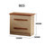 御品工匠 北欧现代 全实木床头柜 卧室家具 储物柜（不单售）(B03)