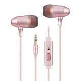 合立 H5耳塞式耳机 入耳式 线控主播监听运动 苹果电脑通用hifi(粉色)