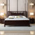 银卧新中式实木床1.8米1.5米双人床现代中式实木床婚床卧室家具(黑檀色 定制单拍不发货)