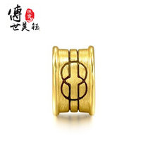 传世美钰 足金3D硬金皮绳手链 刺青系列男士个性手串(智慧)