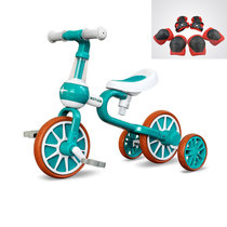 多功能儿童辅助滑行助步车 适合1-3岁宝宝脚踏平衡三轮车(深灰色)