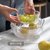 猫厨日式金边玻璃碗沙拉碗碗盘套装家用水果碗零食果盘碗碟餐具(特惠无赠品（透明大中小三件套）)