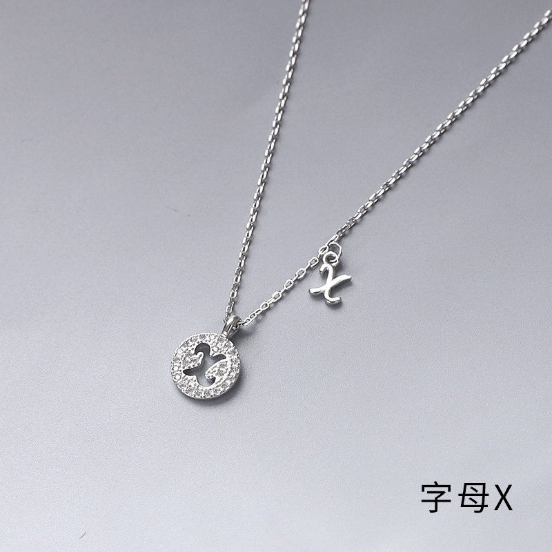 字母项链女轻奢小众设计感个性定制气质简约锁骨链2021年新款饰品x