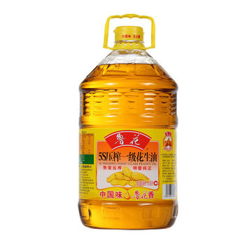 鲁花5s压榨一级花生油5.436l/桶