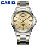 卡西欧casio男表 休闲简约石英腕表钢带男士手表(MTP-1381G-9A)