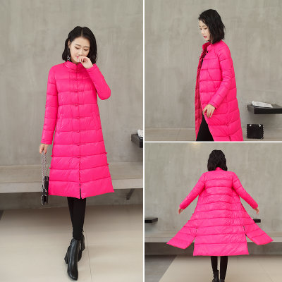 羽绒棉服女2018新款复古袄子外套女加厚中长款棉衣过膝冬季棉袄潮(粉红色 M) 羽绒棉服女2018新款复古袄子外套女加厚中长款棉衣过膝冬季棉袄潮(粉红色 M)