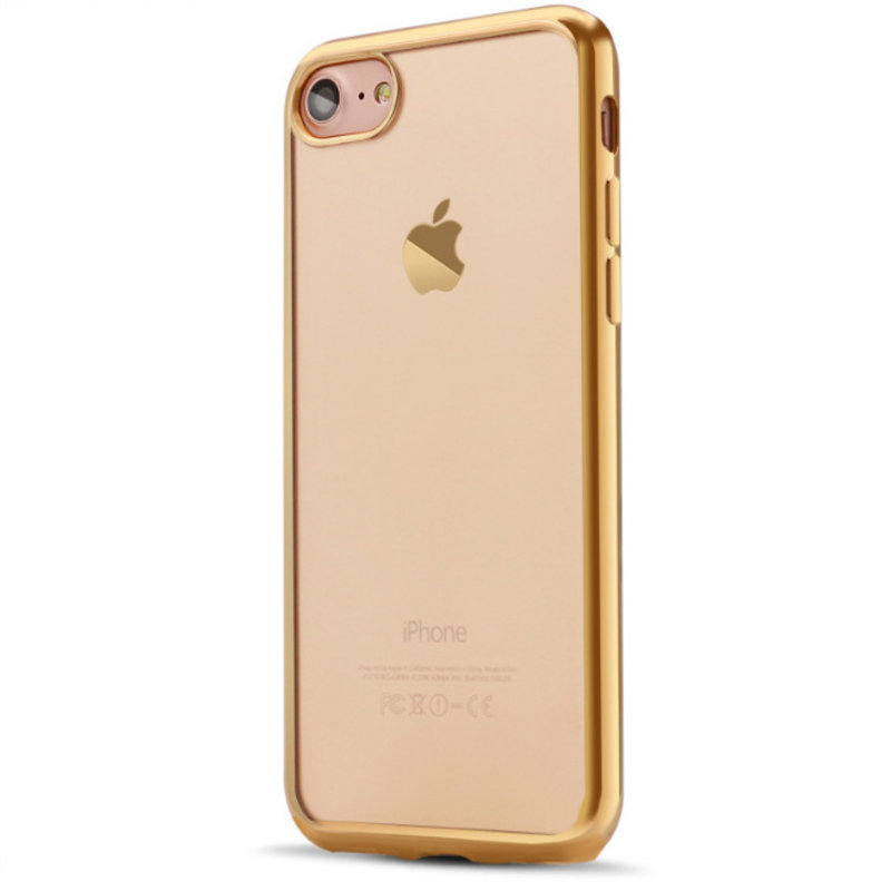 适用于苹果iphone6s7pxr电镀边软壳不发黄 土豪金防摔 超薄手机壳