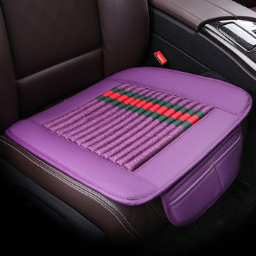 坐垫汉兰达普拉多2700霸道皇冠无透气靠背按摩免绑座垫(紫色前排单张)