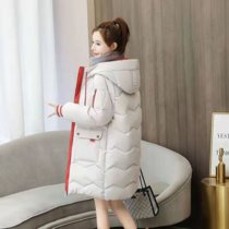 厚羽绒棉服冬装2021新款韩版棉衣女中长款宽松厚外套棉袄(白色 XL)