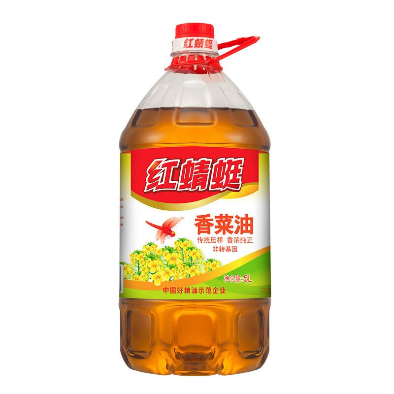 红蜻蜓非转基因香菜油5l国美超市甄选