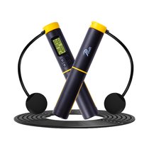 POVIT成人无绳跳绳钢丝跳绳健身绳 黑黄色P-213P-213 计数计时跳绳