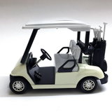 鸭小贱1：20仿真高尔夫球车合金车模型儿童玩具车礼物回力车8969-9(白色)