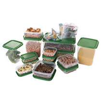 乾越多功能储物收纳盒冰箱收纳零食塑料保鲜盒16件套