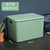 收纳盒桌面杂物零食整理箱办公室文具带盖储物筐化妆品置物小盒子(氧气绿--高款特大号)
