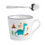 福耐康 可爱恐龙陶瓷水杯茶杯 儿童马克杯牛奶杯咖啡杯(浅蓝腕龙)