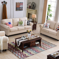 乔林曼兰 布沙发 美式乡村客厅田园地中海可拆洗布沙发组合套装(定制颜色（联系客服备注） 1+1+3人位)