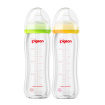 M号奶嘴奶瓶宽口径玻璃自然实感240ml 黄AA71/绿AA70(黄色)