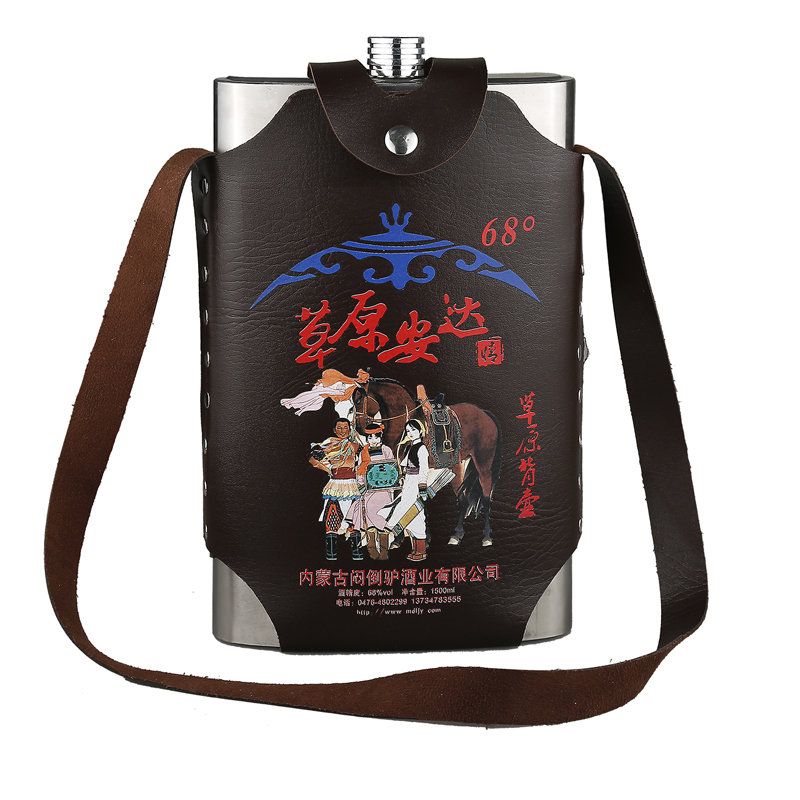 【内蒙古安达情白酒图片】中酒网 安达情 草原安达背壶 68度 1500ml