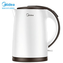 美的(Midea)电热水壶 无缝内胆 速热防烫家用1.5L不锈钢烧水壶 自动断电MK-TM1502(白色)