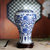 现代时尚家居客厅景德镇陶瓷青花瓷花瓶梅瓶天球石榴（含底座(梅瓶)