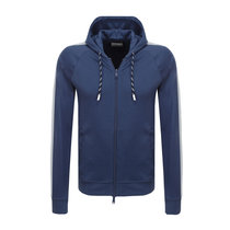 Emporio Armani男士蓝灰色拉链连帽卫衣3Z1M64-JSQZ-0909XXL码灰蓝色 时尚百搭