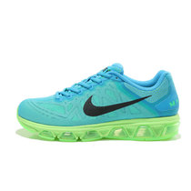NIKE 耐克2014秋冬新款20K 7代头层皮气垫+耐磨橡胶底跑步鞋(孔雀蓝苹果绿 43)