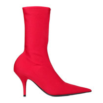 BALENCIAGA女士红色高跟尖头长靴 524916-W04Z0-650136.5红 时尚百搭